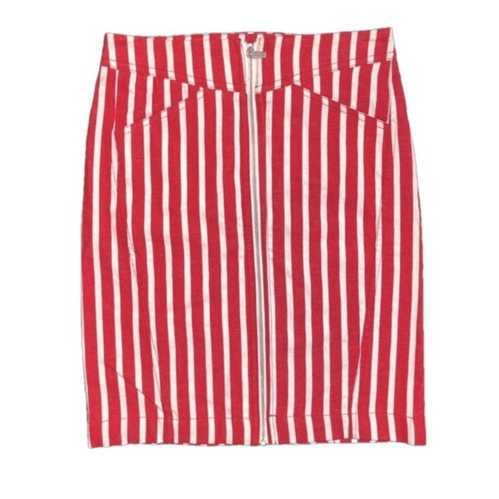⭐️ Mango red and white striped skirt- size XXS